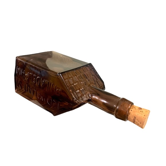 Vintage Signed Wheaton Whiskey Glass Bottle - Amethyst With Cork - Picture 12 of 12